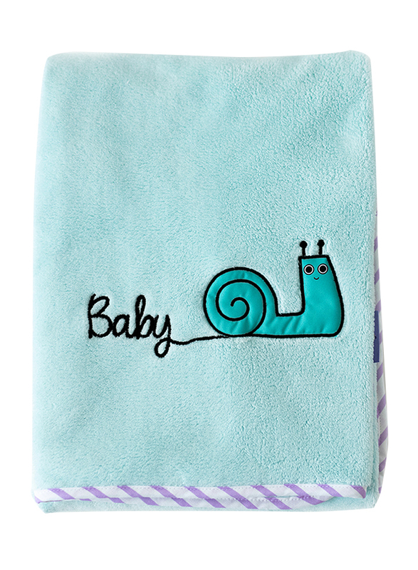 Milk & Moo Sangaloz Baby Blanket, 100% Oeko-Text Certified, Blue