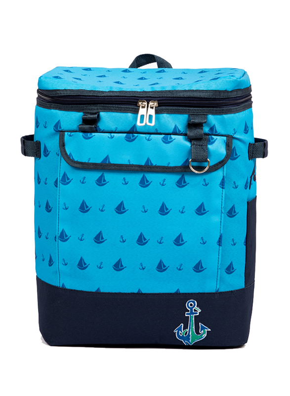BiggDesign Anemoss Sailboat Insulated Cooler Bag, Blue