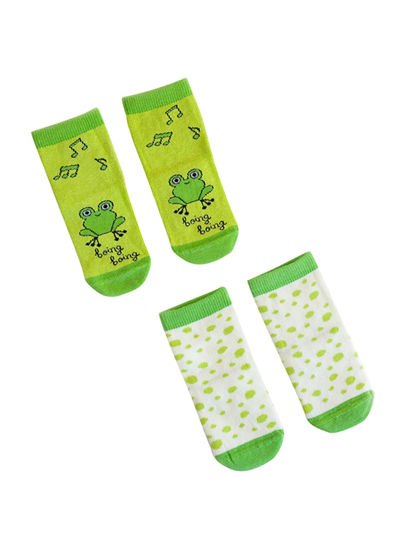 Milk & Moo Cacha Frog and Baby Sangaloz Snail 4 In 1 Baby Socks, 12-24 Months, Multicolour