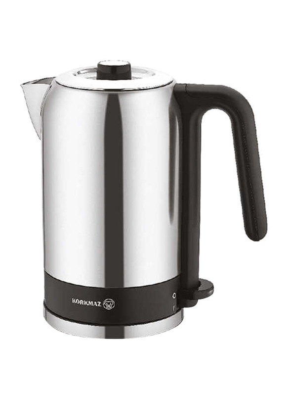 Korkmaz 1.6L Tria Kettle, 1960W, A473, Silver/Black