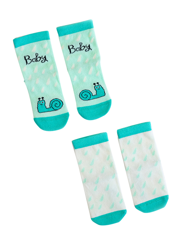 Milk & Moo Cacha Frog and Baby Sangaloz Snail 4 In 1 Baby Socks, 12-24 Months, Multicolour