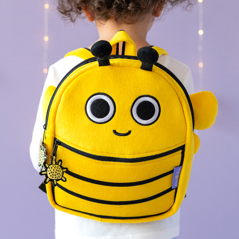 Milk&Moo Buzzy Bee Backpack for Kids, Yellow/Black