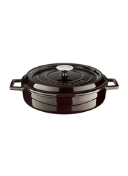 Lava 28cm Premium Multipurpose Cast Iron Round Dutch Oven with Dual Handle, Brown