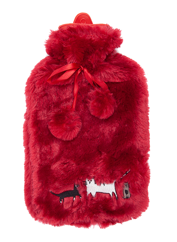 BiggDesign Cats Hot Water Bag, Red Wine, 1 Piece