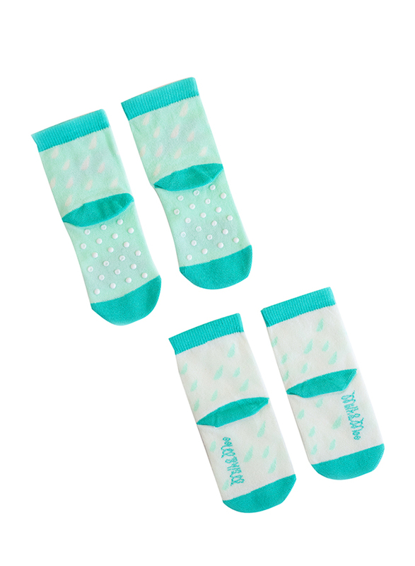 Milk & Moo Cacha Frog and Baby Sangaloz Snail 4 In 1 Baby Socks, 0-12 Months, Multicolour