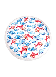 BiggDesign Anemoss Aquarium Round Beach Towel, Multicolor