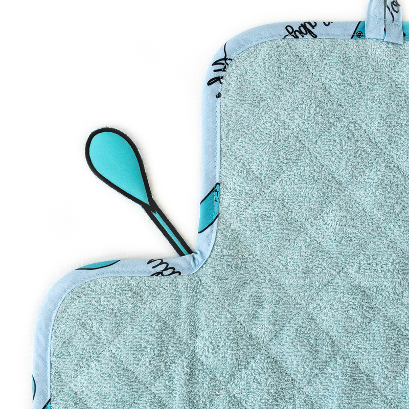 Milk & Moo Sangaloz Baby Diaper Changing Pad, Blue/Black