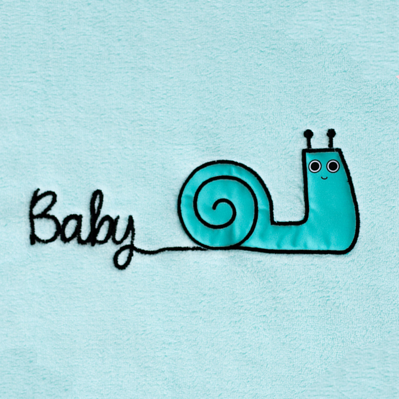 Milk & Moo Sangaloz Baby Blanket, 100% Oeko-Text Certified, Blue
