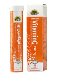 Sunlife Effervescent Vitamin-C Supplement, 1000mg, 20 Tablets