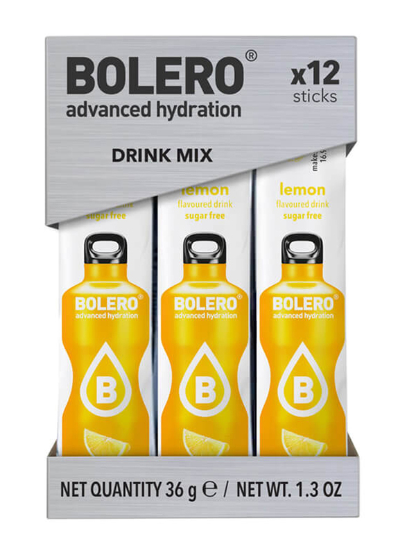 

Bolero Advanced Hydration Sugar Free Lemon Fruit Flavoured Drink, 12 Sachets x 3ml