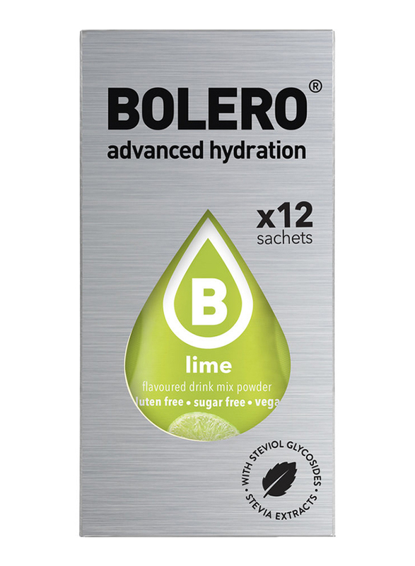 

Bolero Advanced Hydration Sugar Free Lime Flavoured Drink, 12 Sachets x 3ml