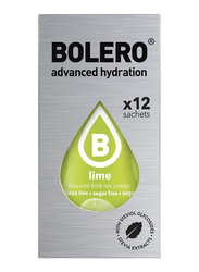 Bolero Advanced Hydration Sugar Free Lime Flavoured Drink, 12 Sachets x 3ml