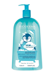 Bioderma 1L Abcderm Moussant Mild Cleansing Foaming Gel for Babies, Blue