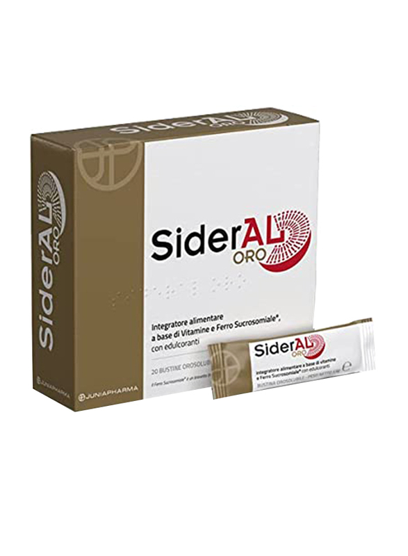 

Sideral Oro Food Supplement with Sucrosomial Iron Support, 20 Sticks