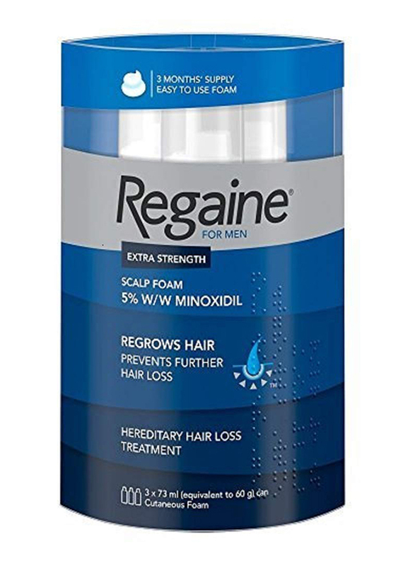 

Regaine for Men Foam 5% Minoxidil, 73ml, 3 Pieces