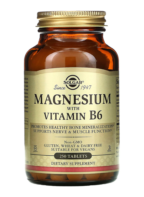

Solgar Magnesium with Vitamin B6 Dietary Supplement, 250 Tablets