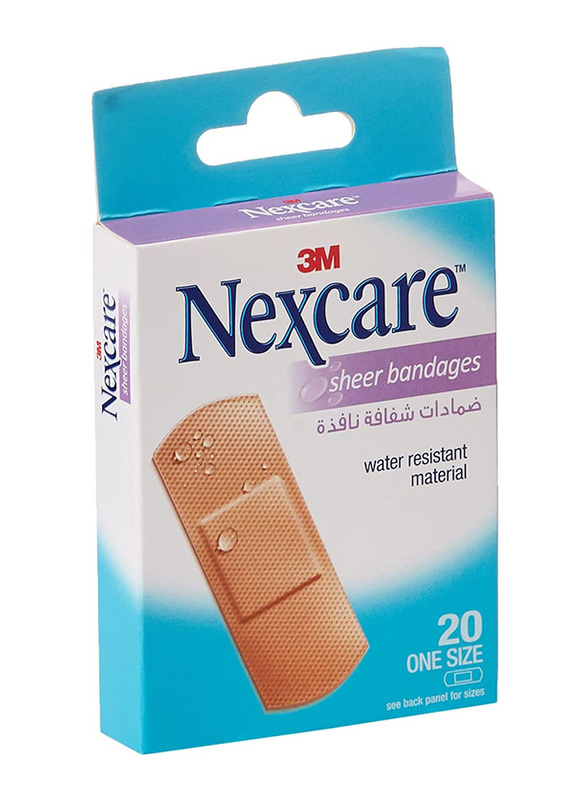 

Nexcare Sheer Water Resistant Bandages, Brown, 20 Pieces