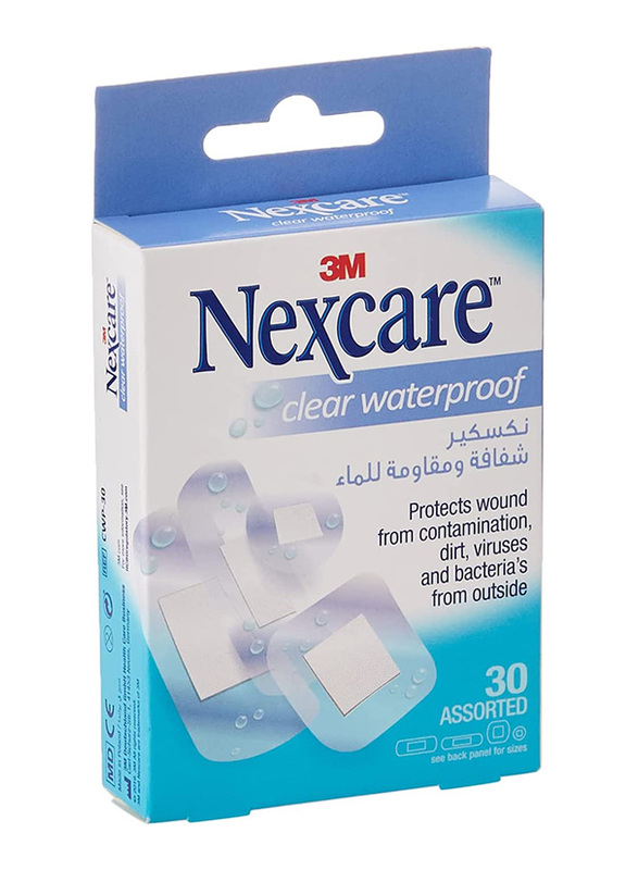 

Nexcare Clear Waterproof Bandages, 30 Assorted Pieces