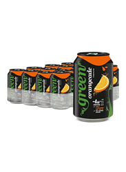 Green Cola Orange Carbonated Soft Drink, 24 Cans x 330ml