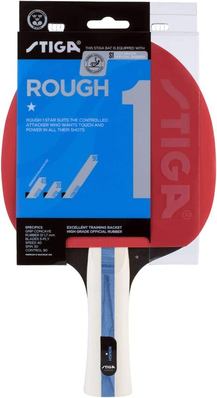 

Stiga Rough 1 Star Tennis Bat, Black