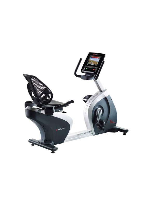 

Free Motion Recumbent Bike with Touch Screen Display, Silver/Black