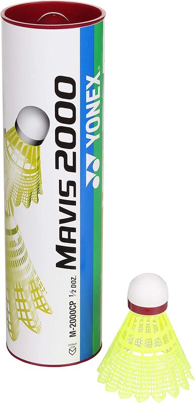 

Yonex Mavis 2000 Nylon Tournament Shuttle, 6 Pieces, M2000-YG, Yellow