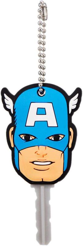 Marvel Avengers Captain America Face Soft Touch Key Holder, One Size, Blue