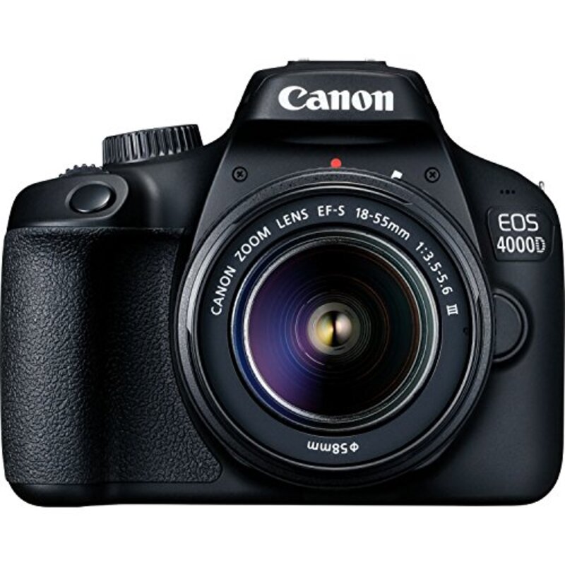 

Canon Eos 4000D DSLR Camera with EF S 18-55mm Lens, 18 MP, Black