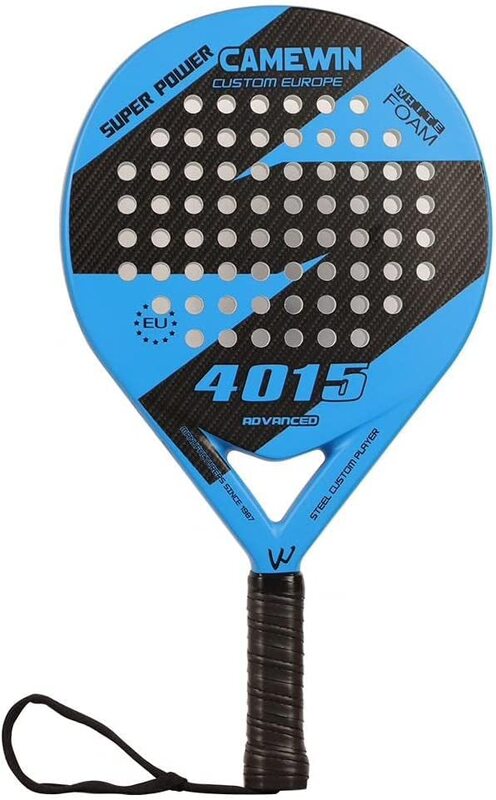 

Camewin Padel Tennis Racket Carbon Fiber with Bag Included, Blue
