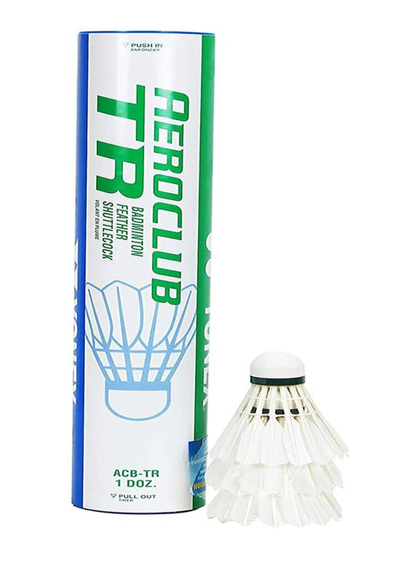 

Yonex Duck Feather Shuttle Cock, ACB-TR, 12 Pieces, White