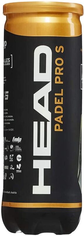 

Head Padel Pro S - Single Can, 3 Ball, Yellow