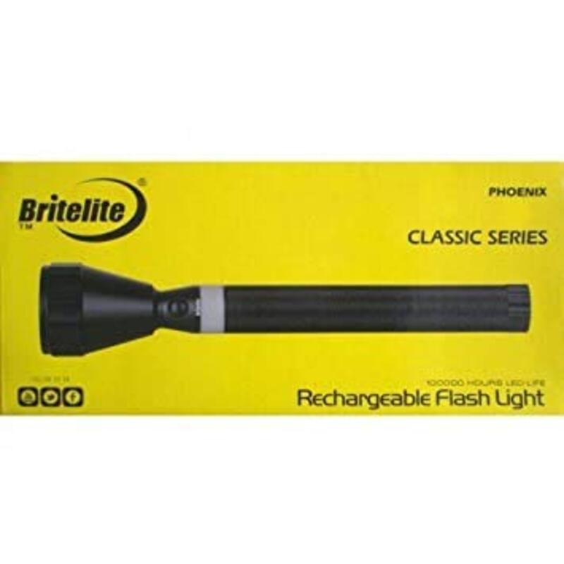 

Britelite Classic Series Rechargeable Flash Light, Black