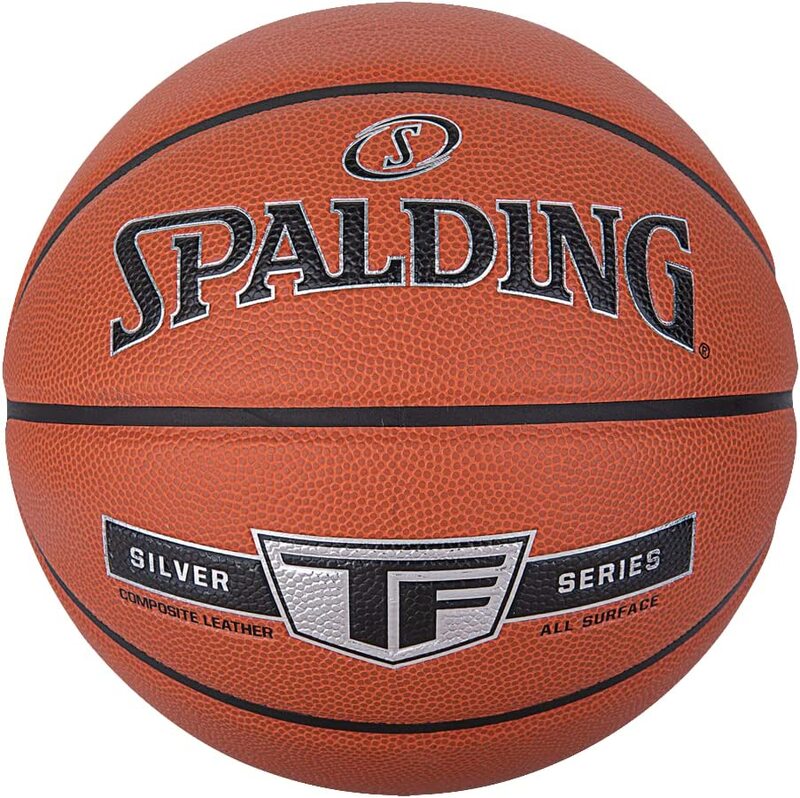 

Spalding Size 5 Outdoor Basketball Ball with TF Silver, Red