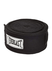 Everlast 180-inch Level 2 Cotton/Polyester Hand Wraps, EV4456B, Black