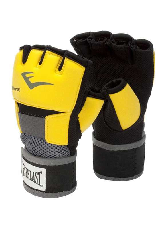 

Everlast M/L Evergel Hand Wrap Boxing Gloves, EV00000740, Grey/Yellow/Black