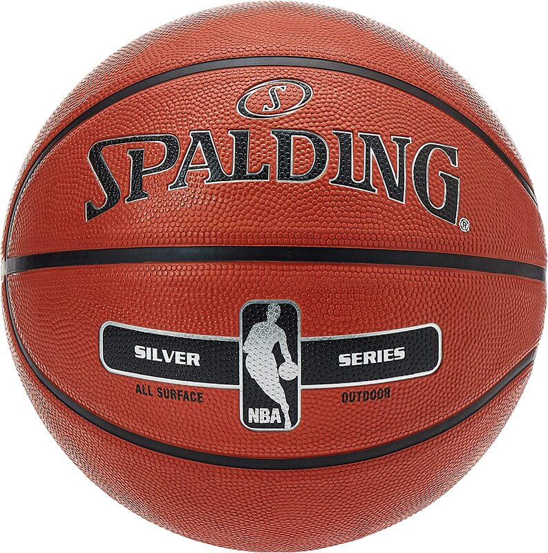 

Spalding Size 7 Silver Series Outdoor Basketball, Orange