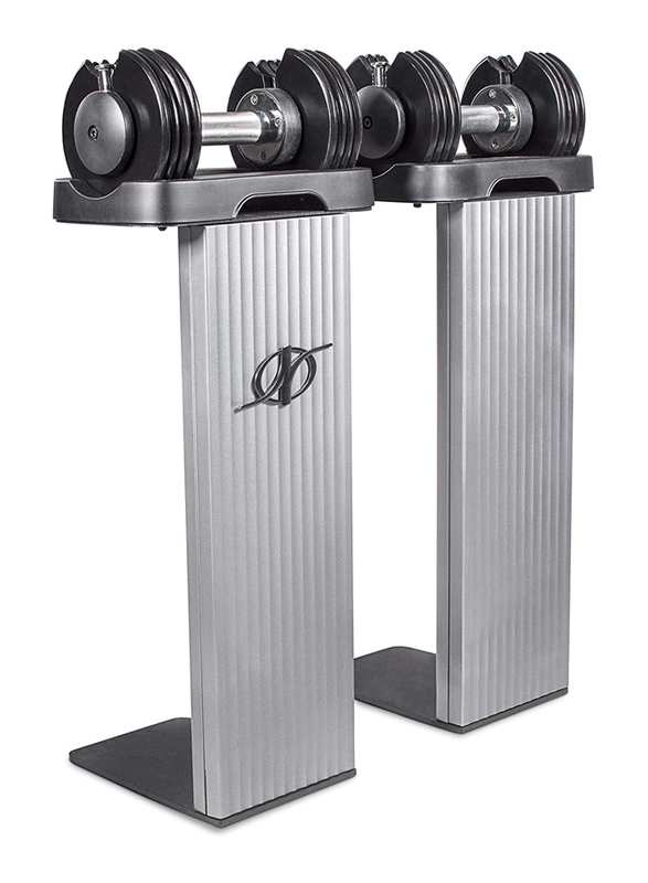 NordicTrack Adjustable Dumbbell Set, NNNTSAW10KG18, 2 x 12.5LB, Black/Grey