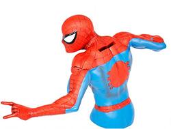 Marvel Avengers Spider Man Bust Bank Action Figures, Red/Blue