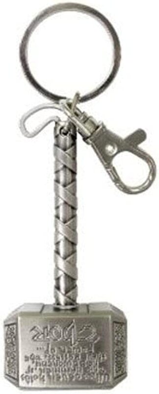 

Marvel Thor Hammer Pewter Key Ring, One Size, Silver