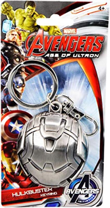 Marvel Avengers Hulk Buster Head Key Chain, One Size, Silver