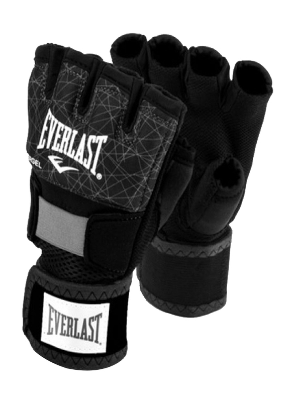 Everlast Large Evergel Printed Hand Wraps Training Gloves, EVP00001249, Black