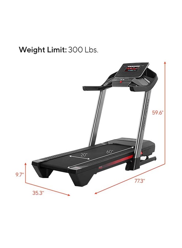 Proform Pro 2000 Smart Treadmill, PFTL12820-INT, Black/Silver