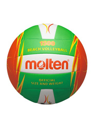 Molten Machine Stitched Beach Volleyball, Green/Orange