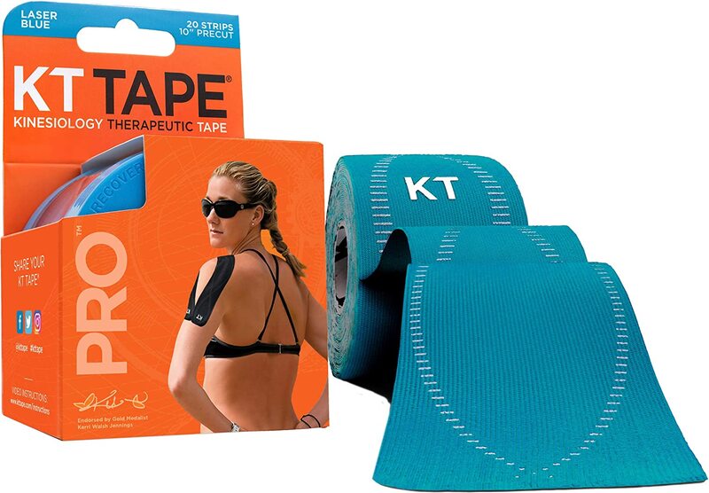 

Kt Tape Pro Pre Cut, 20 Strip, 002356, 20 Pieces, Blue