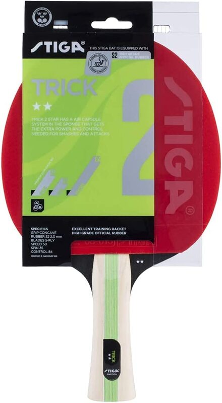 

Stiga Trick 2 Star Tennis Bat, Black