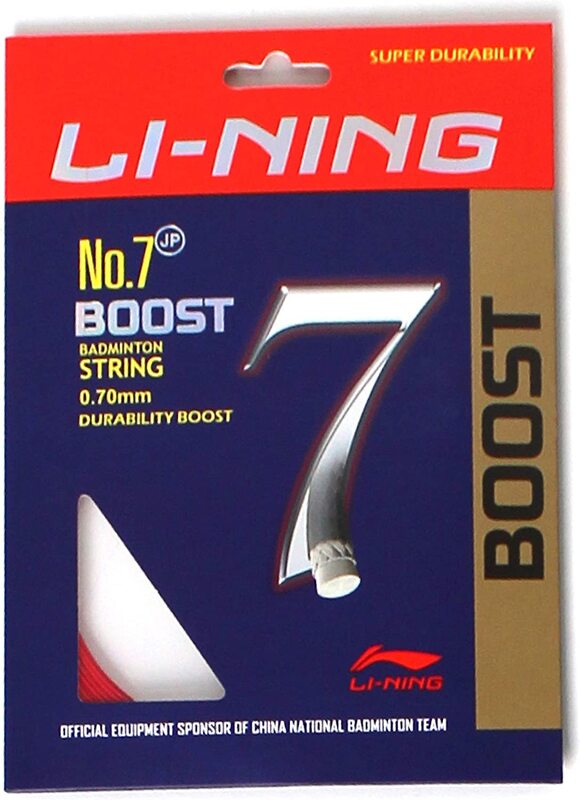 

Li-Ning Adult No.7 Boost 0.70mm Diameter Badminton String, One Size, AXJN022-4, Ravishing Red