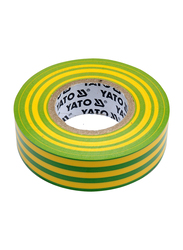 Yato 19mm x 10M PVC Electrical Insulation Tape, YT-81655, Yellow/Green