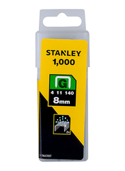 Stanley 8mm Heavy Duty Staples, 1000 Pieces, 1-TRA705T, Silver