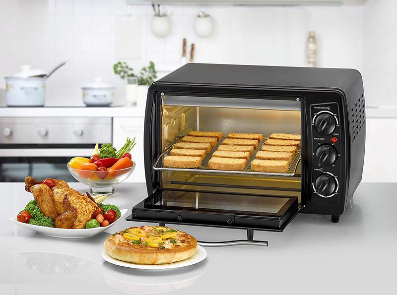 Black+Decker 19L Double Glass Toaster Oven, TRO19RDG-B5, Black