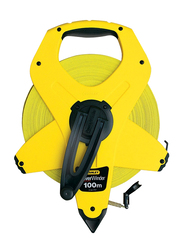 Stanley 100-Meter Fibreglass Open Measuring Tape, 2-34-777, Yellow